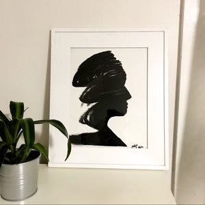 Original art Acrylic on Paper Portrait abstract